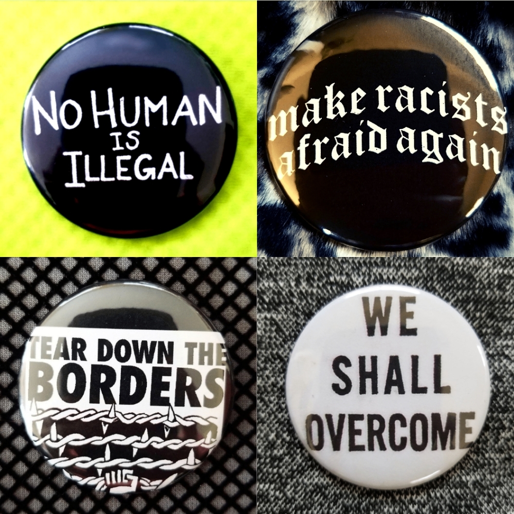 Immigration set of 4 2.25 inch pins buttons badges